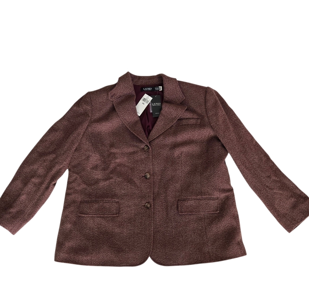 Lauren Ralph Lauren Textured Brown Blazer